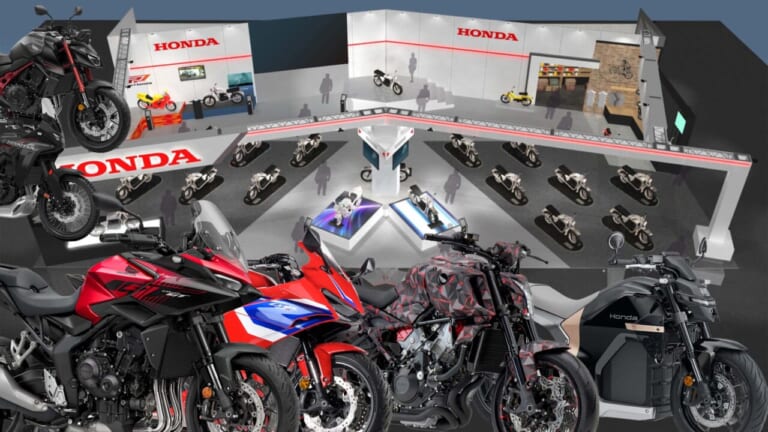 ホンダが大阪・東京・名古屋モーターサイクルショーの出展概要を発表！ 電動ターボマシンやEクラッチ新搭載車、電動スポーツバイクなど展示