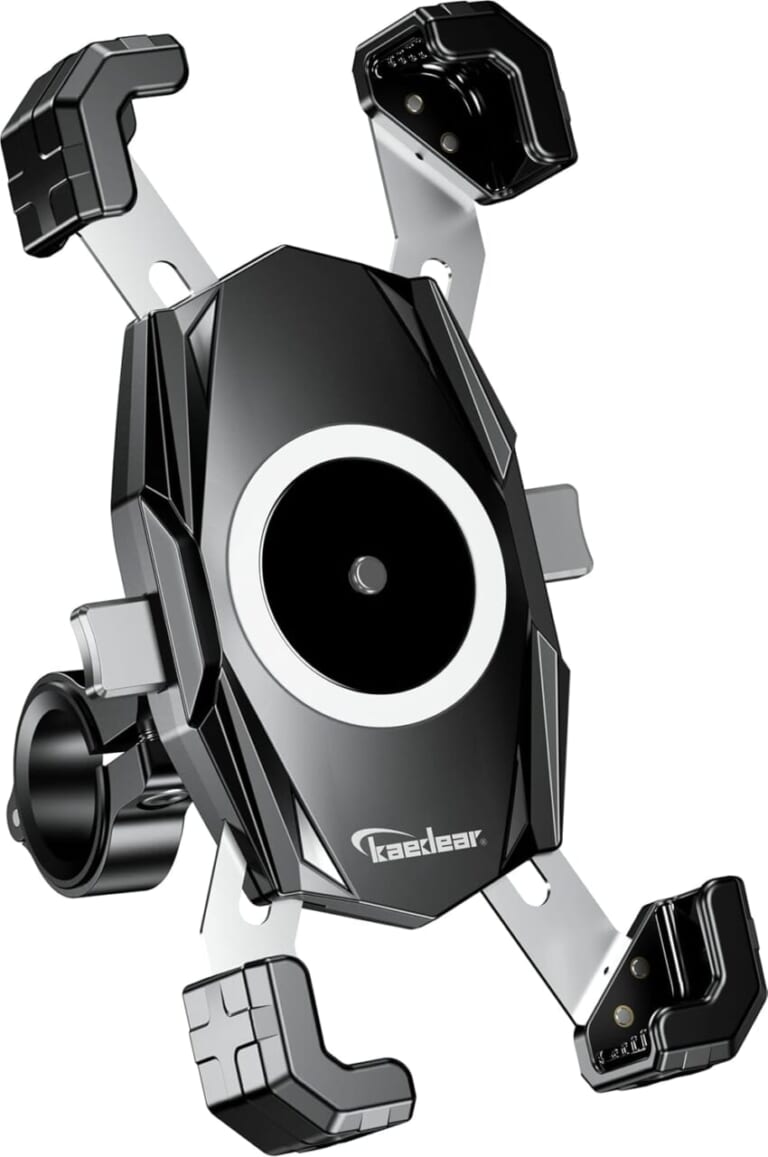 大型スマホもケースごと「1秒固定」。カエディアのスマホホルダー「クイックホールド手裏剣」がバイク移動のストレスを消す?!