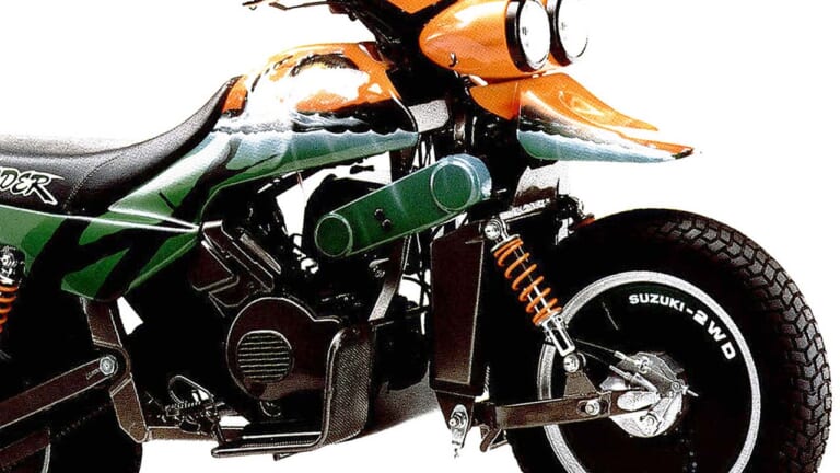 スズキ、3種の「2輪駆動」は全てオフロード車！  XFシリーズは実際に走れる試作モデル【1991年東京モーターショー】