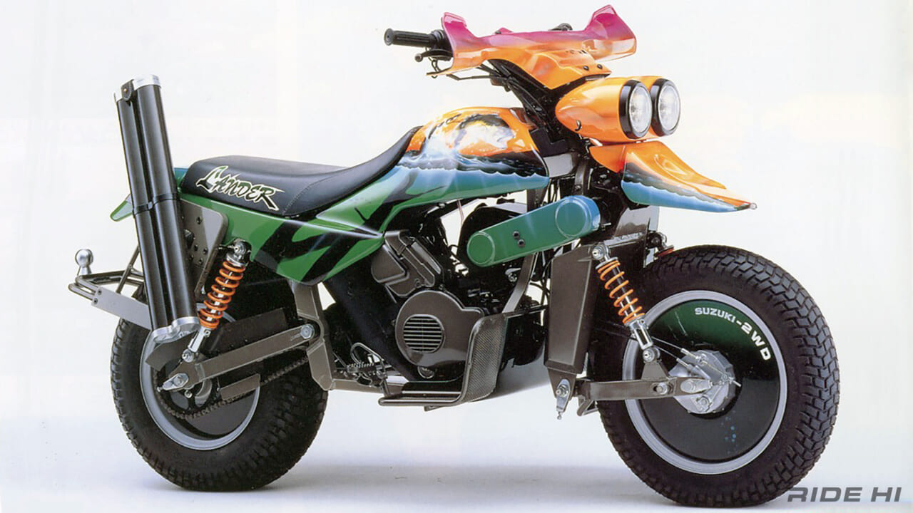 SUZUKI XF4 / XF425 / XF5 1991 TokyoMotorShow model｜スズキ、3種の「2輪駆動」は全てオフロード車！  XFシリーズは実際に走れる試作モデル【1991年東京モーターショー】
