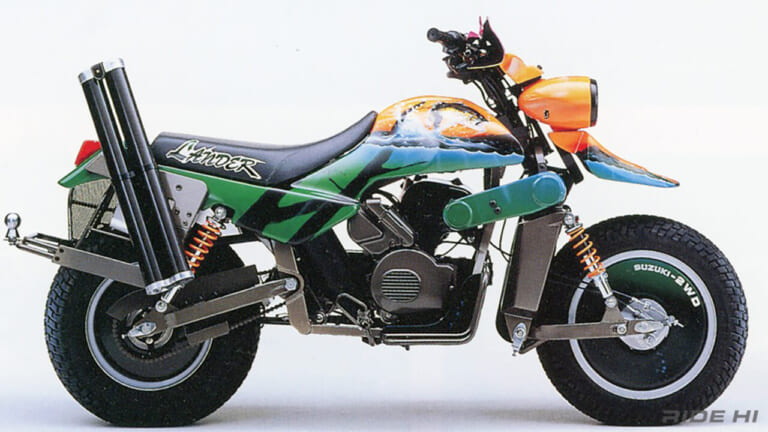 SUZUKI XF4 / XF425 / XF5 1991 TokyoMotorShow model|スズキ、3種の「2輪駆動」は全てオフロード車! XFシリーズは実際に走れる試作モデル【1991年東京モーターショー】