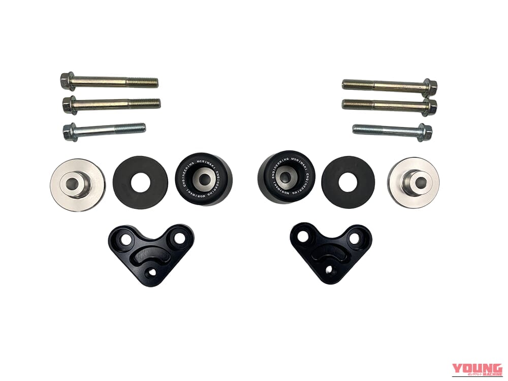 MORIWAKI CB1000F/SE 26-,CB1000HORNET 25- SKID PAD BLACK｜立ちゴケや転倒時の致命傷を回避。CB1000F用モリワキ・スキッドパッドで、愛車へのダメージを最小限に抑えつつドレスアップ