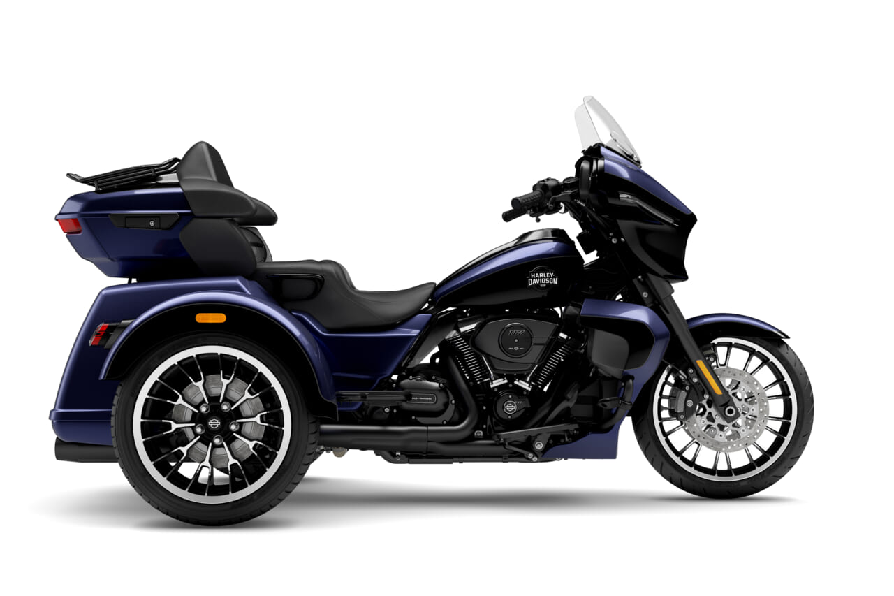 '26年式ストリートグライド3リミテッド｜四輪免許で乗れるトライクはハーレーの世界をより広げる! フル刷新で新登場!!【東京モーターサイクルショー】