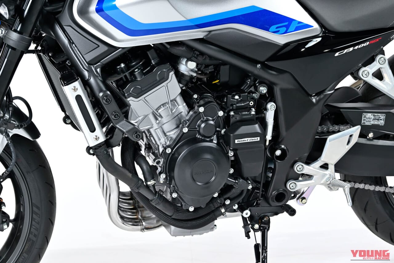 ｜【世界初公開】ホンダ新型「CB400スーパーフォア Eクラッチ “コンセプト”」大阪モーターサイクルショーで実車公開