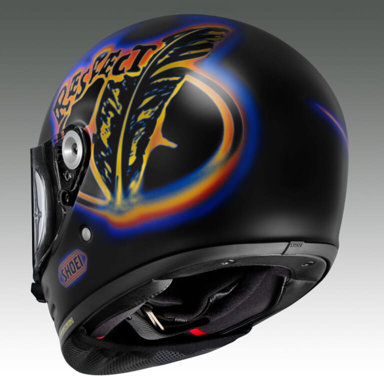 SHOEI Glamster Koshi Inaba｜【受注期間限定】B’z 稲葉浩志とSHOEIのコラボモデルは『Respect』の文字も描かれる「Glamster Koshi Inaba」