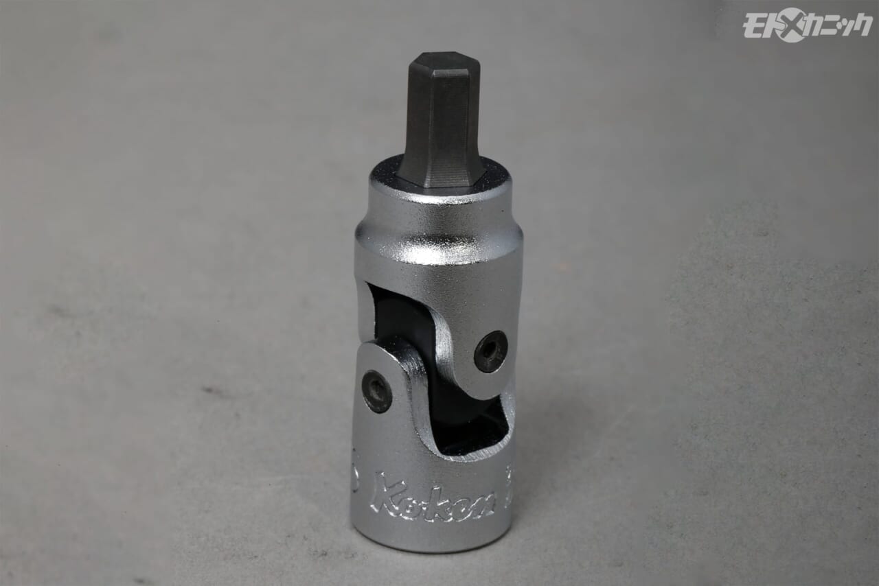 コーケン｜ヘックスビットソケットユニバーサルソケット｜［届かないを解決する工具］ちょっと逃げれば窮状を脱出できることもある。コーケンは曲がる、首振り工具が充実