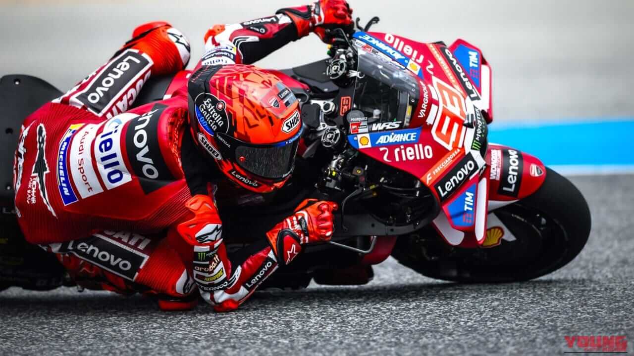 ドゥカティも困惑!? フロントを滑らせて走るマルケスの特殊すぎる走りがもたらすもの【ノブ青木の上毛グランプリ新聞 Vol.40】