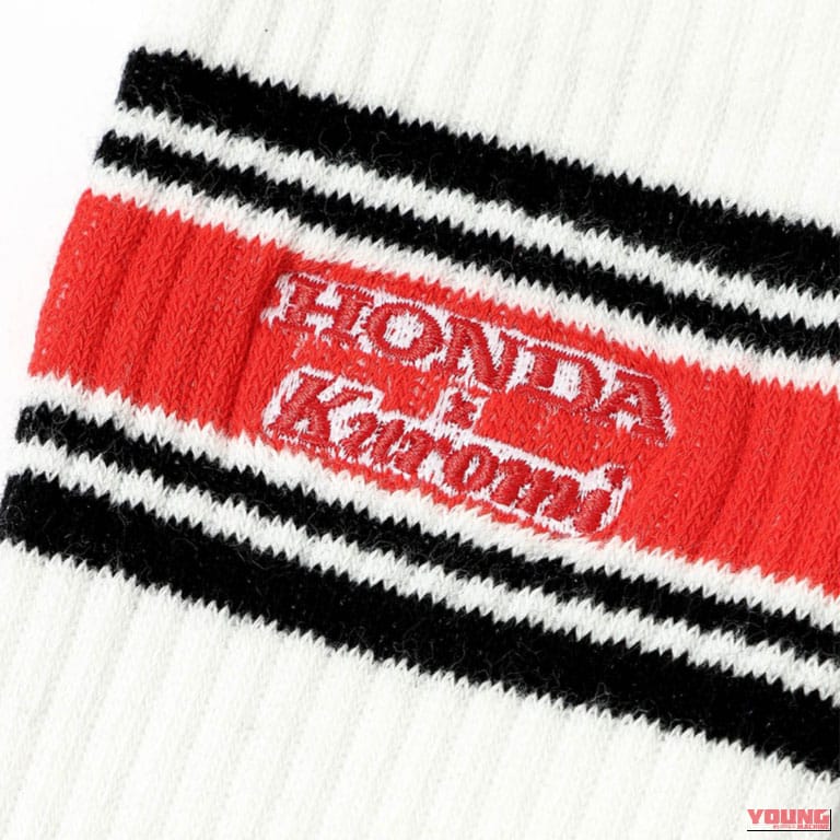 【Honda×Kuromi】リブラインソックス|Honda×クロミ×グローバルワークがコラボ!バイク女子必見の「普段使いしたい」アパレル&雑貨5選