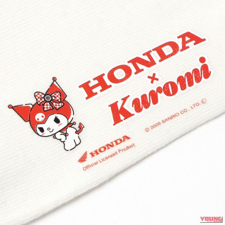 【Honda×Kuromi】リブラインソックス|Honda×クロミ×グローバルワークがコラボ!バイク女子必見の「普段使いしたい」アパレル&雑貨5選