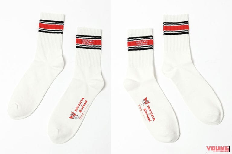 【Honda×Kuromi】リブラインソックス｜Honda×クロミ×グローバルワークがコラボ！バイク女子必見の「普段使いしたい」アパレル＆雑貨5選