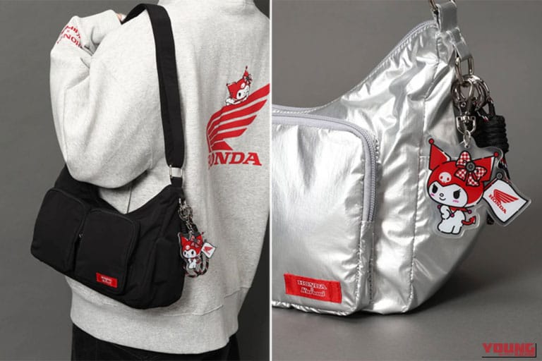 【Honda × Kuromi】チャーム付き撥水ショルダー|Honda×クロミ×グローバルワークがコラボ!バイク女子必見の「普段使いしたい」アパレル&雑貨5選