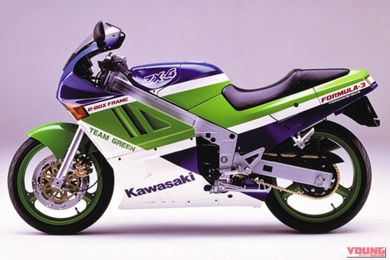 1988 KAWASAKI ZX-4|カワサキZXR400(1989)世界初の倒立フォーク採用!レーサー直系の最強レプリカを解説「最後に出てきたスゴイやつ」