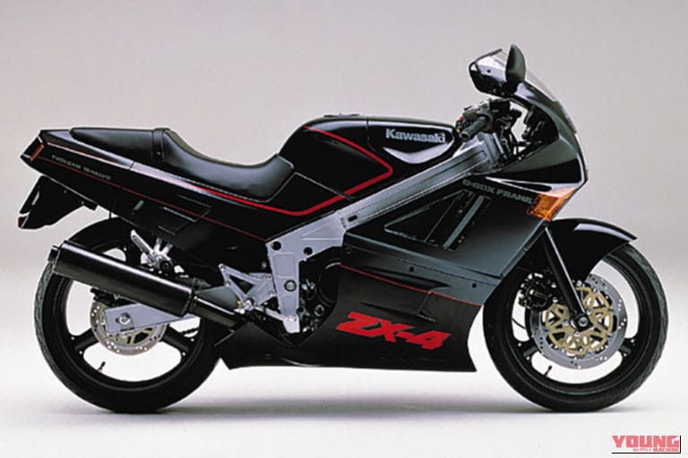 1988 KAWASAKI ZX-4｜カワサキZXR400（1989）世界初の倒立フォーク採用！レーサー直系の最強レプリカを解説「最後に出てきたスゴイやつ」