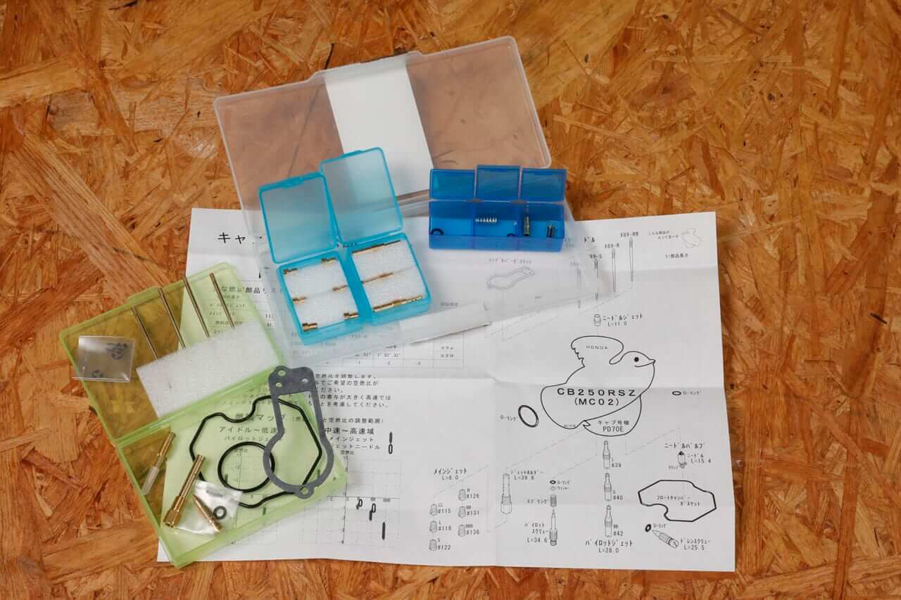 CB250RS-Z｜キャブレター｜キースター｜燃調キット｜250cc専用設計だからスリム、軽量、ヒラヒラなCB250RS-Z。キャブオーバーホールで快調に！