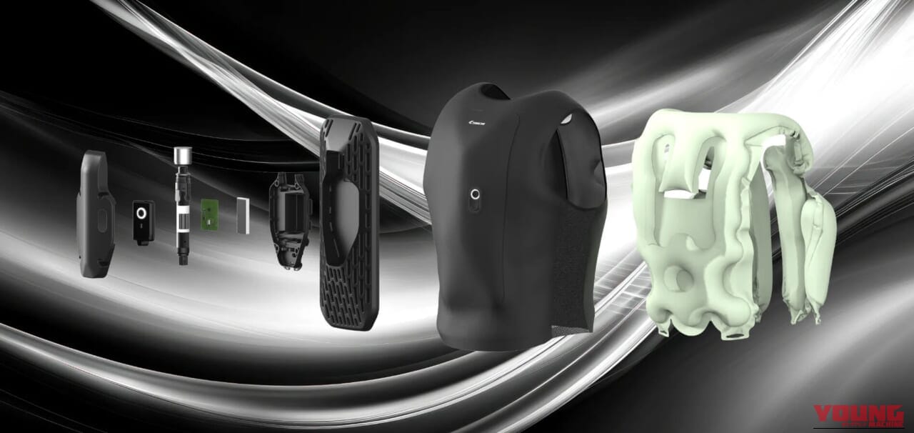 RS TAICHI T-SABE｜公道の事故パターンを徹底分析。約80mmの空気層で胸と背中を守る着用型エアバッグ「T-SABE」登場