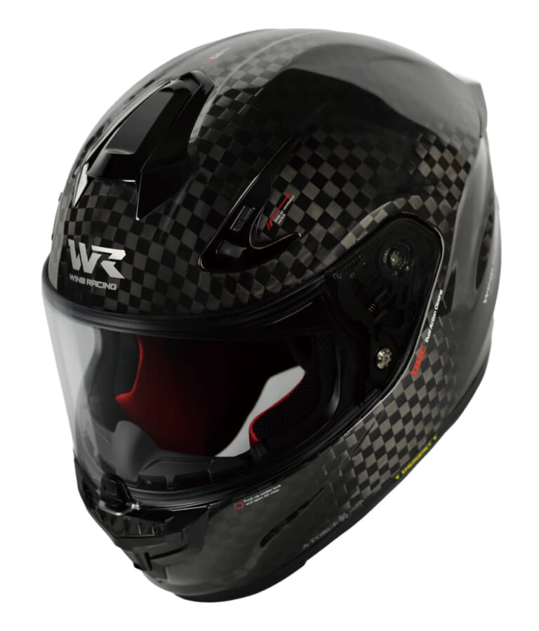 サーキット走行可！超軽量ドライカーボンヘルメット『A-FORCE RR 12K』。内装パッド「3D Air Tech」装備で夏でも快適だ！