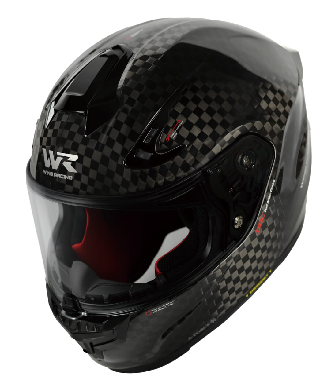 サーキット走行可!超軽量ドライカーボンヘルメット『A-FORCE RR 12K』。内装パッド「3D Air Tech」装備で夏でも快適だ!