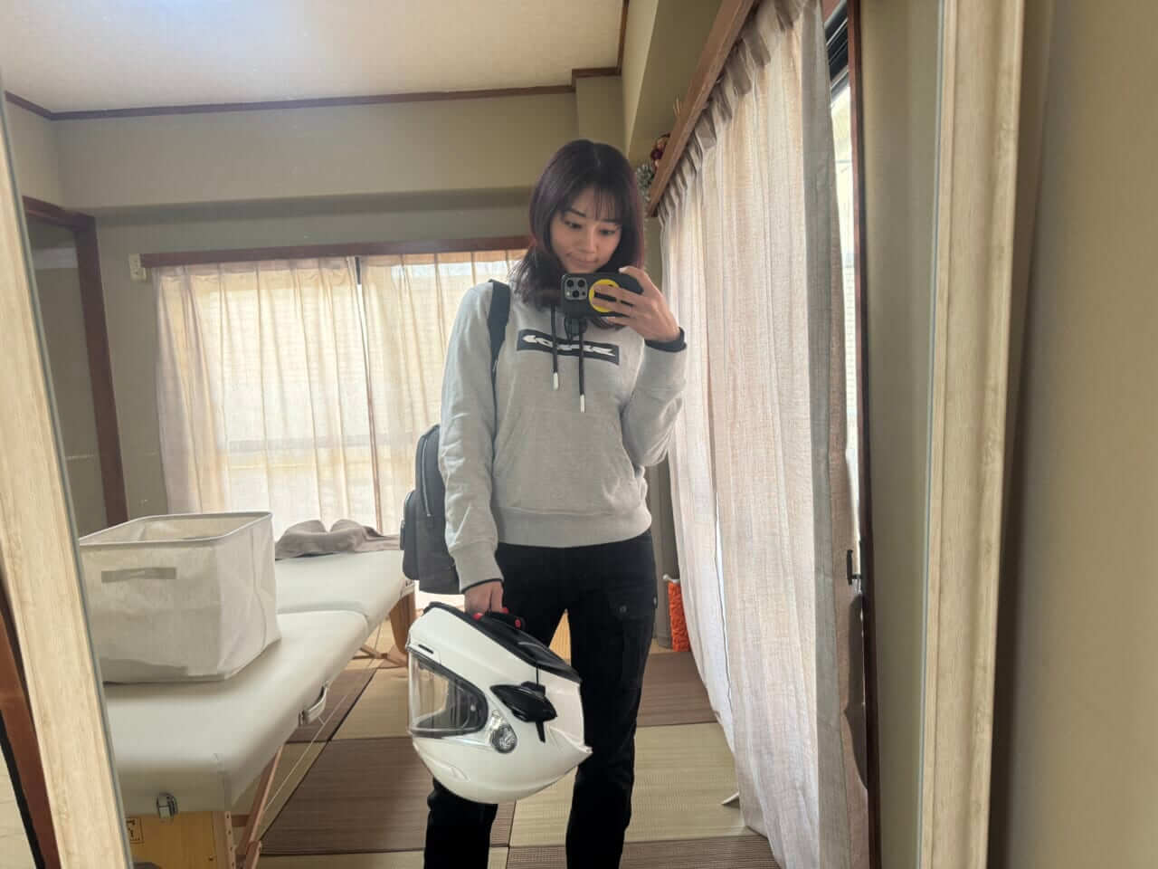 女優・指出瑞貴の「バイク×音楽×コーヒーdiary(仮）」｜女優・指出瑞貴の『バイク×音楽×コーヒーdiary(仮）』その１１~春一番！？モタサイからの愛車で整体メンテナンス。なんちゃってお花見ツー 