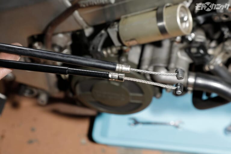 丸中洋行｜NTB規格部品｜クラッチケーブル｜金具形状や細部までノーマルにこだわって開発されたNSR250R用ケーブルの実力を専門店で検証