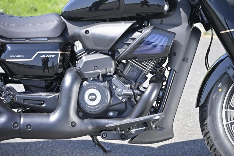 QJMOTOR｜SRV400A(AMT)｜エンジン｜いつでもヤル気！ 豪華でオリジナリティあるマッスルクルーザーをオートマシステムがスパイシーに仕上げた