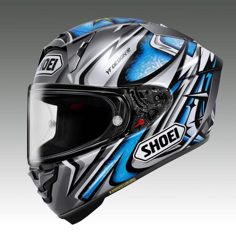 X-Fifteen DAIJIRO|加藤大治郎選手レプリカ最新モデルがSHOEI「X-Fifteen」に登場!カラースキームはシルバー×ブルー