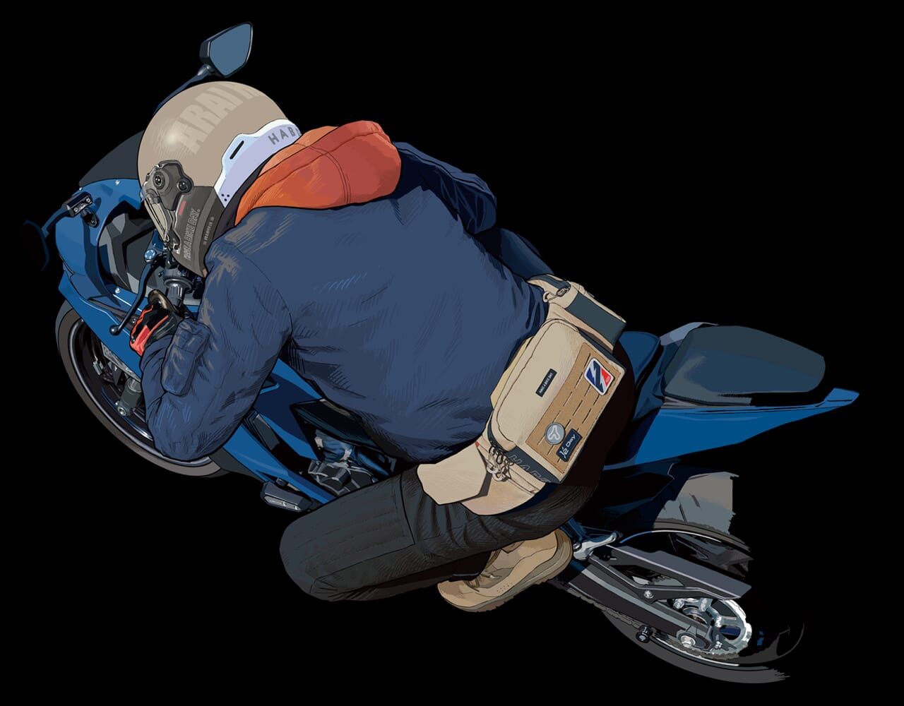 ハーフデイツーリングウエスト｜【話題必至の新作爆誕！！】「HAVE A BAIKE DAY.加藤ノブキ」モデルの『ハーフデイツーリングウエスト』がタナックスから登場！!〈TANAX公式〉