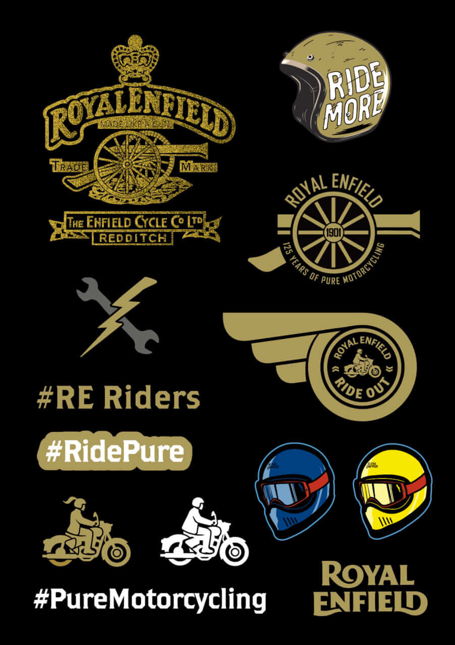 ロイヤルエンフィールド オリジナルステッカー｜浅草のライダーズカフェで“空冷ツイン”の鼓動を感じろ！ ロイヤルエンフィールド注目の650兄弟が特別展示
