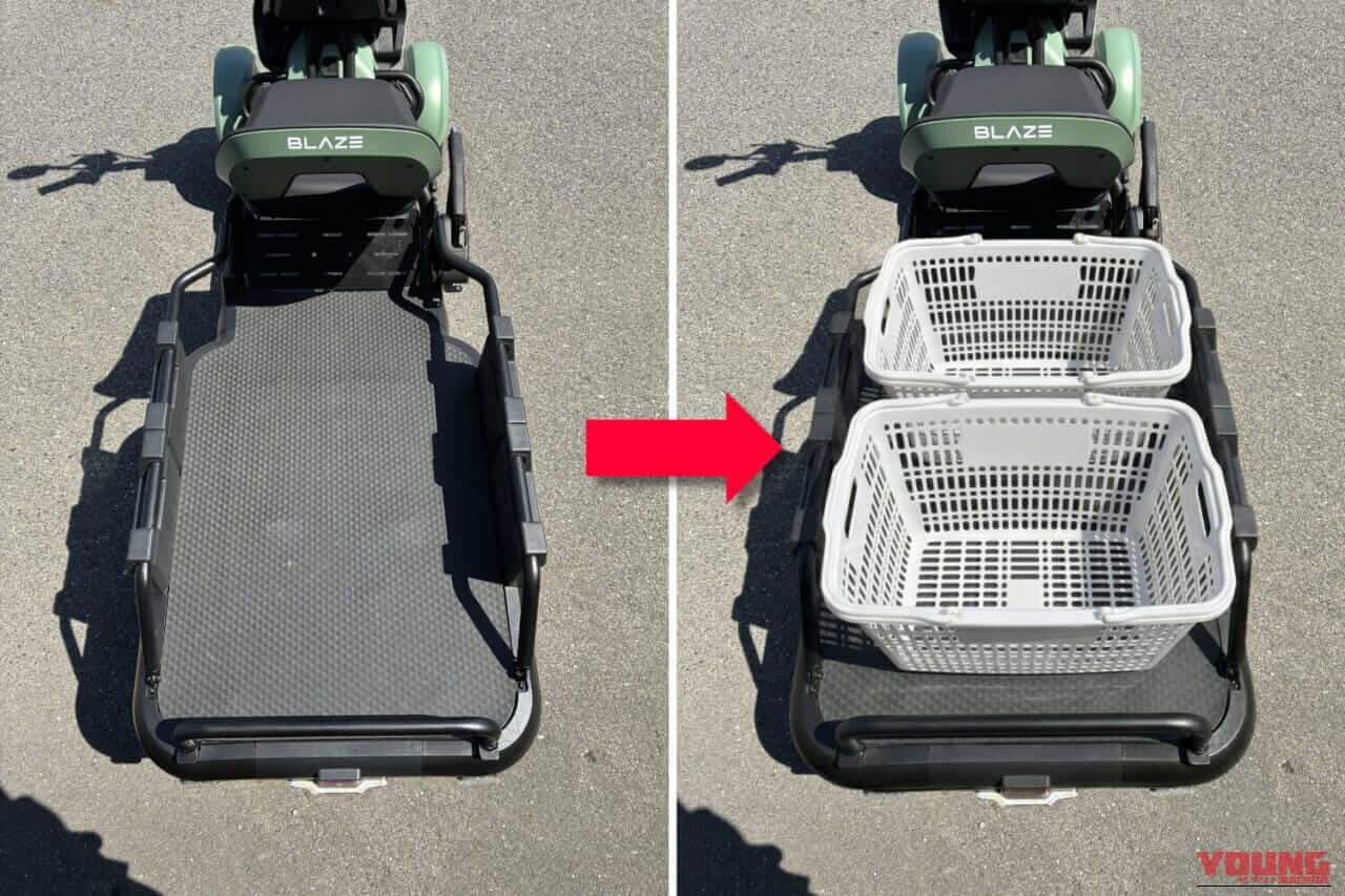 BLAZE e-CARGO|カゴ2個分の荷物も余裕で坂道もスイスイ! 免許不要の4輪モビリティ「ブレイズe-CARGO」があればで毎日のスーパー通いが圧倒的に楽しくなる【新型特定原付】