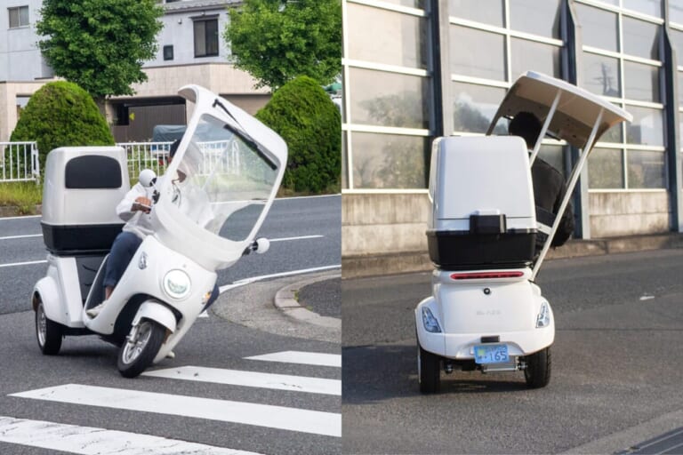 BLAZE EV DELIVERY｜圧倒的にオトクでハイテク。ガジェット好きの心をくすぐるスマホ管理可能な「コネクティッド3輪EVバイク」登場【屋根付きトライク】