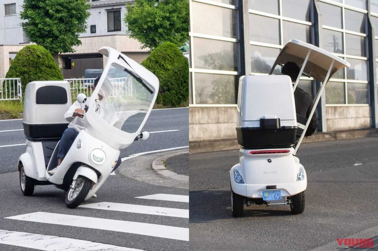 BLAZE EV DELIVERY｜圧倒的にオトクでハイテク。ガジェット好きの心をくすぐるスマホ管理可能な「コネクティッド3輪EVバイク」登場【屋根付きトライク】