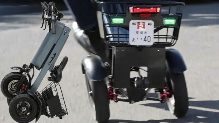 驚異の縦型収納でマンションでもOK。免許不要で坂道もグングン登れる、カーブも安心な電動トライクが先行販売中【3輪バイク:SWIFT HORSE K3】