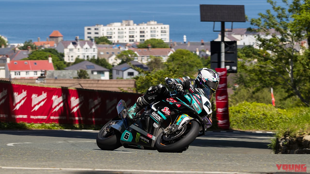 初日の練習走行でCBR1000RR-R(ホンダ)を走らせるマイケル・ダンロップ選手|初日から赤旗中止の波乱…!世界一過酷な公道レース「マン島TT 2026」が遂に開幕