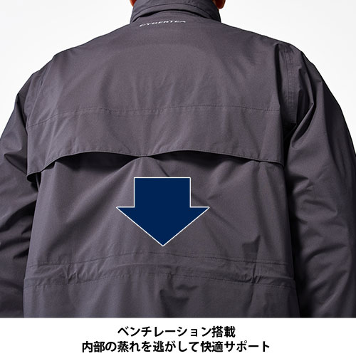 RY7003 スクーター ストレッチレインコート|ストレッチ防水透湿素材で着心地の軽い&コンパクトで持ち運びが便利なレインウエア