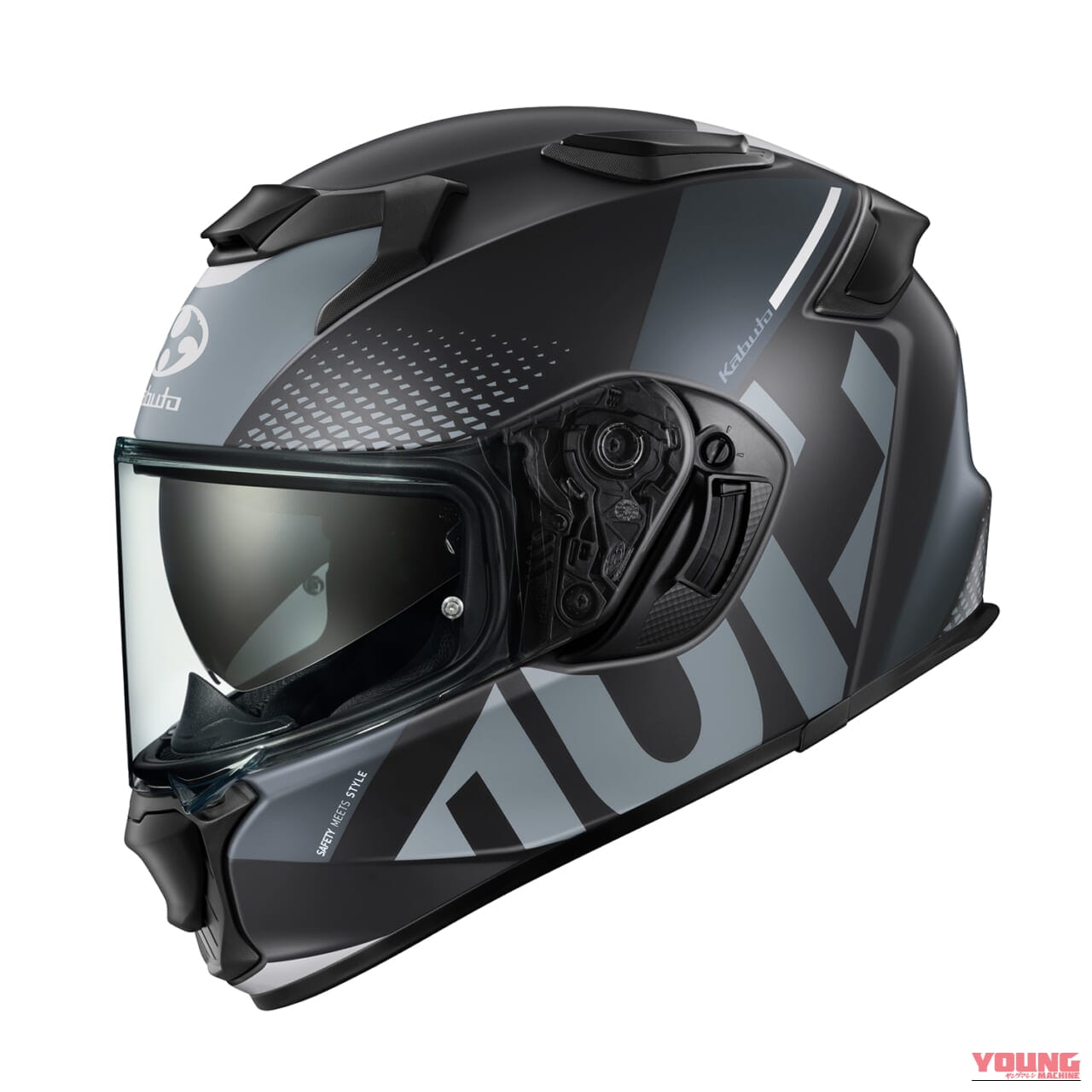 Kabuto KAMUI-5 VELTA (Black Gray)｜【Kabuto】人気フルフェイス『KAMUI-5』に新グラフィック「VELTA」登場！全3色展開