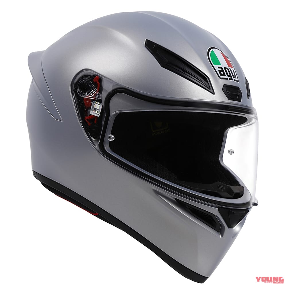 AGV K1 S (PRISMA SILVER)|AGV『K1 S』に日本専用ソリッドカラー5色が追加!3万円台の高コスパフルフェイス