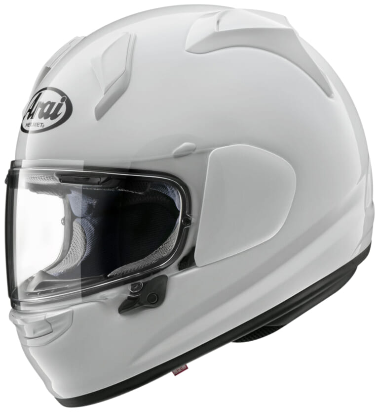 Arai X-SNC GLASS WHITE|【アライ新作】最高峰RX-7Xの強度で“軽い”!ストリート特化の「X-SNC」が7月発売、脅威のトップダクト「給排気3倍」を引っさげ登場