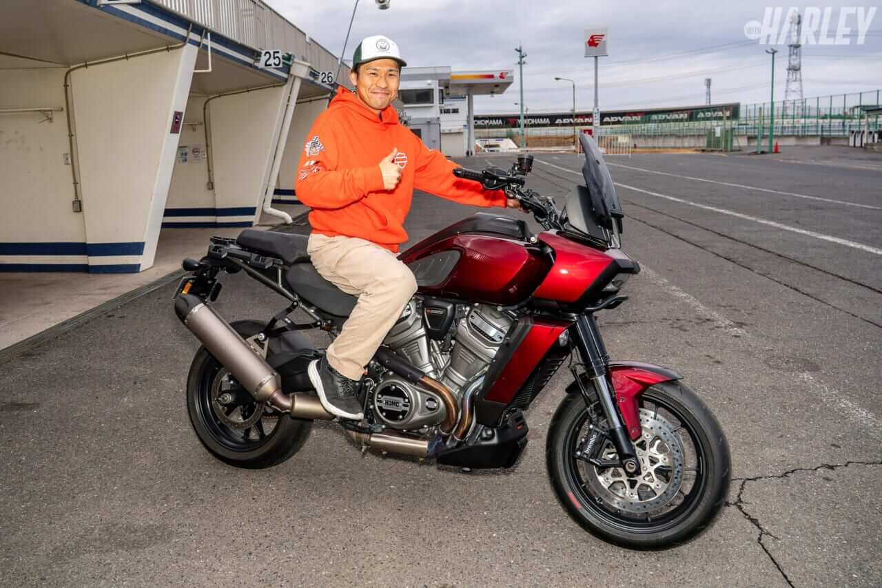 ヤナセオート|パンアメリカスポーツライディング|越山さん|ハーレー高崎の経営母体ヤナセオートがパンアメリカでのスポーツライディングを提案!