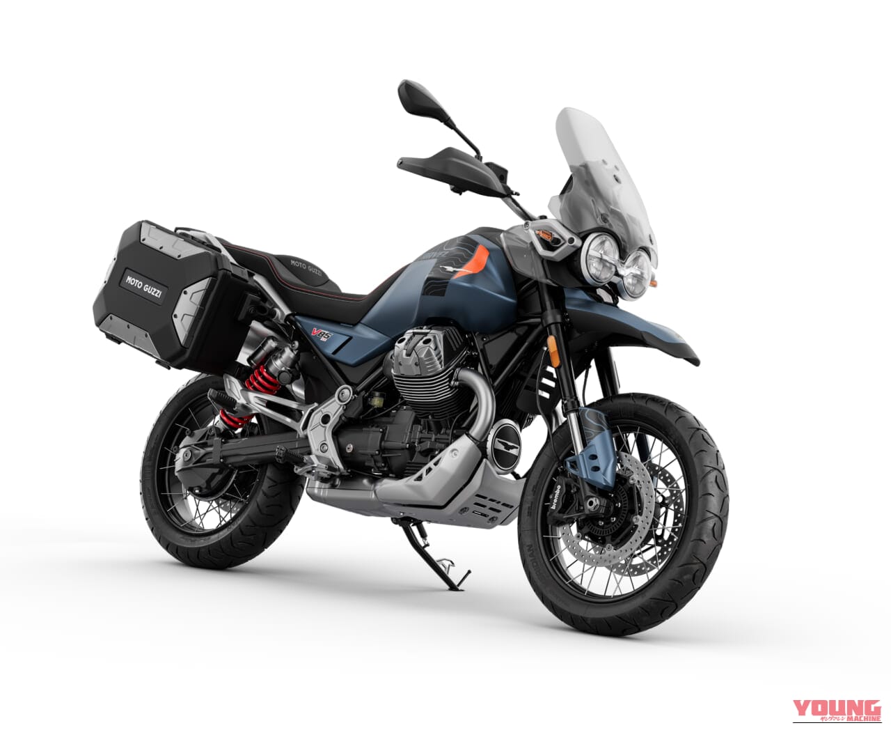 Motoguzzi V85TT｜【モトグッツィ新型】伝統の縦置きVツインに可変バルブ搭載。アドベンチャー疲れの大人へ。最新V85TTの「ちょうどいい」サイズ感と極上新色が休日の旅を変える