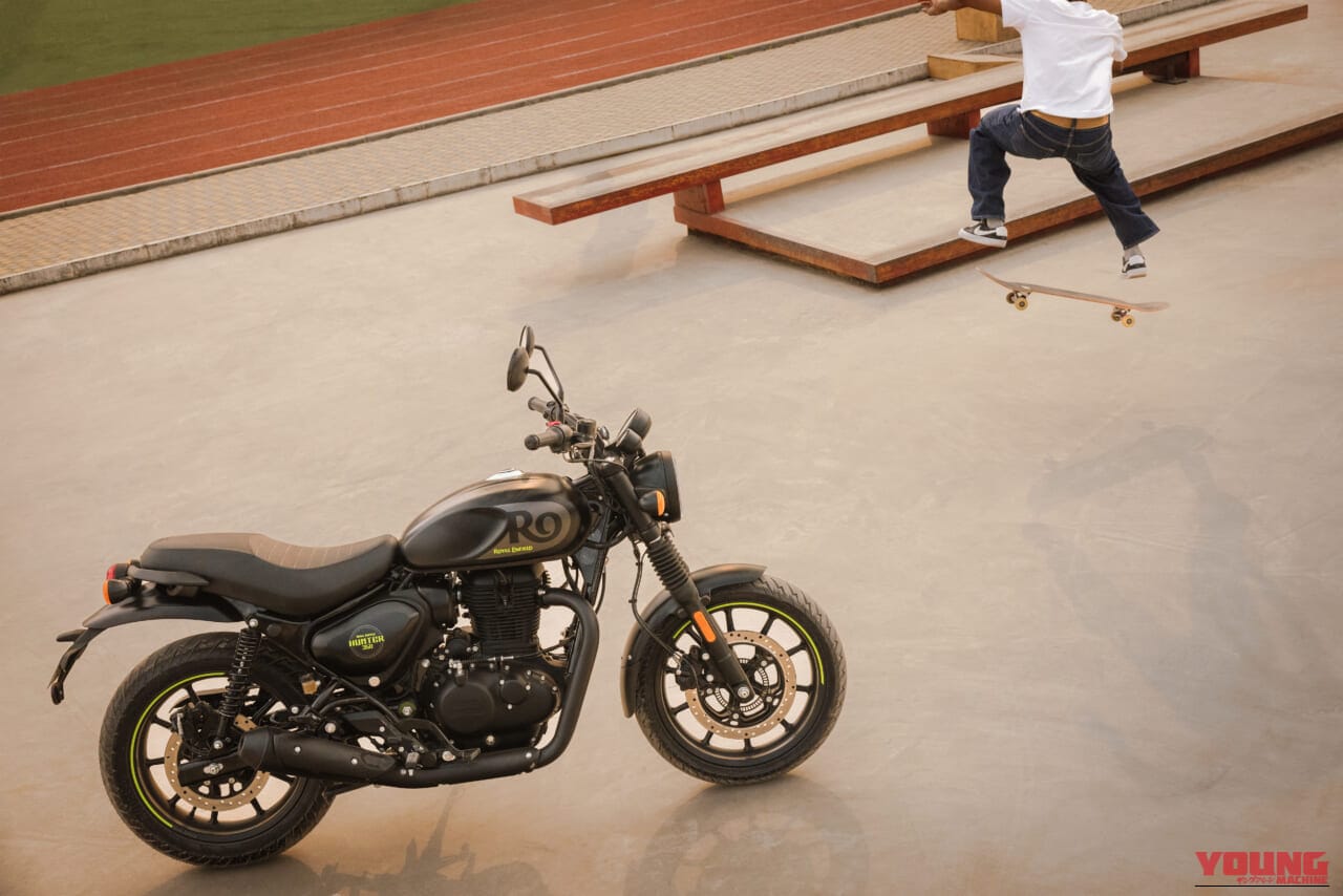 ROYALENFIELD HUNTER 350|ストリートに映えるネオンイエロー! 65万100円で手に入る極上の相棒クルーザー・ロイヤルエンフィールド「HUNTER 350」に斬新な新色が追加
