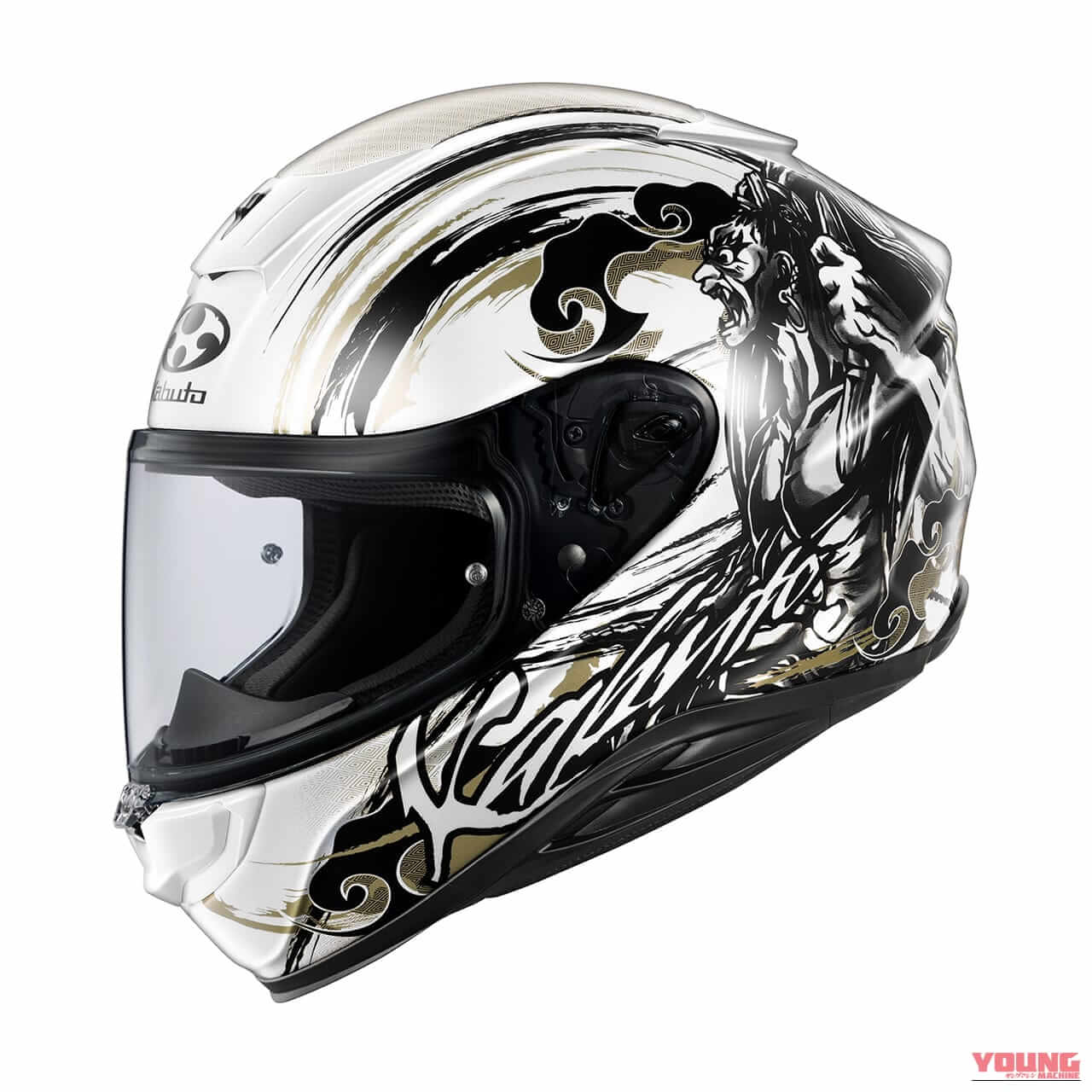 AEROBLADE-6 RIKZAR PearlWhiteGold|空力性能×和の守護神!Kabuto『AEROBLADE-6 RIKZAR』新登場。コミック風の「阿吽」デザインがライダーを厄災から守る?