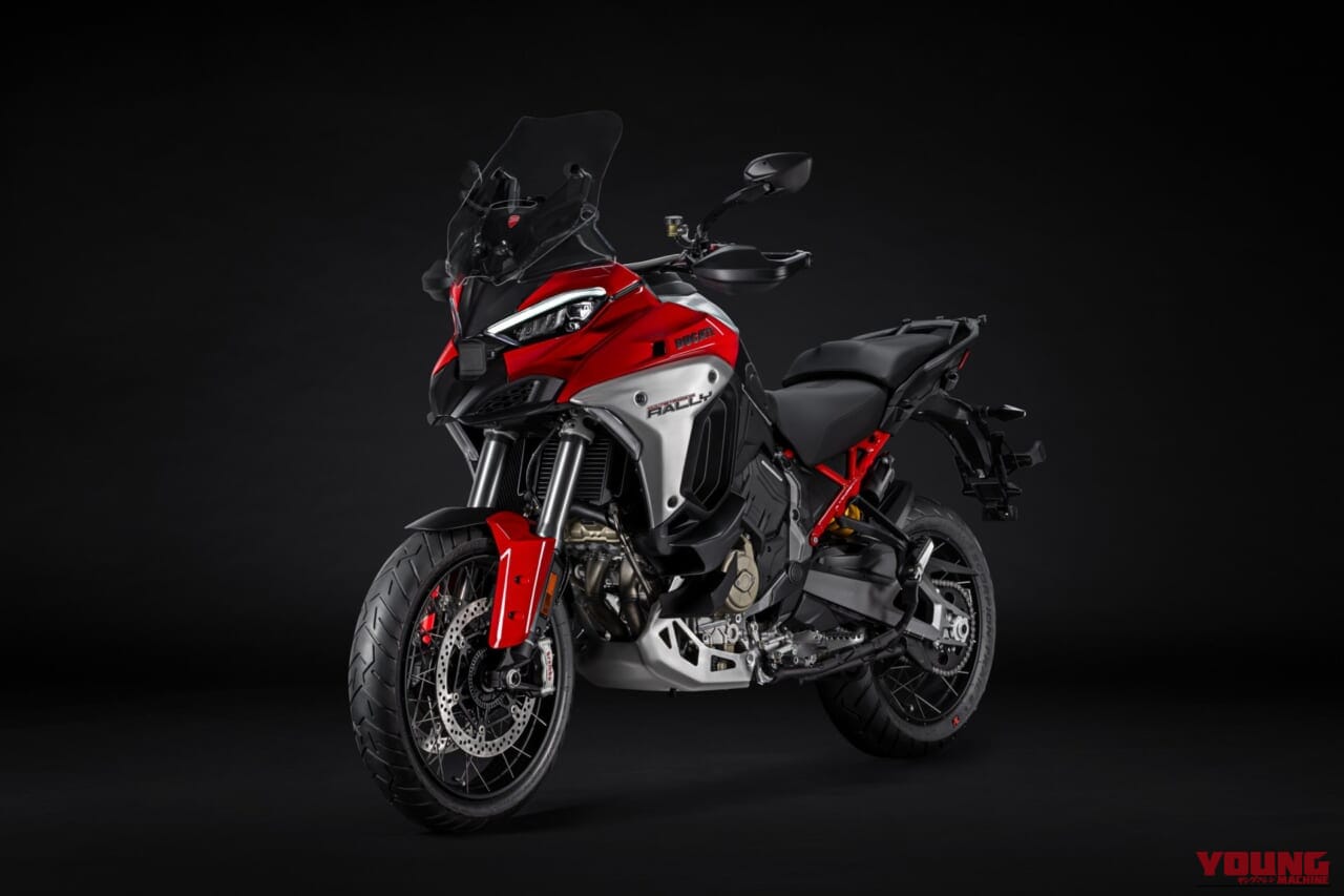 Ducati Multistrada V4 Rally｜足つき良好×30Lタンクのラリーか、180馬力×乾式クラッチのRSか。 旅or走りを極めるドゥカティ新型アドベンチャー「ムルティストラーダ V4」シリーズ2026年モデルがいよいよ日本上陸