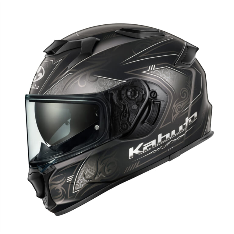 Kabuto KAMUI-5 NOTRA (FLAT BLACK)|アンダー5万円で「涼しくて眩しくない」夏にぴったりなフルフェイス。Kabuto『KAMUI-5』の新グラフィックが6月発売へ