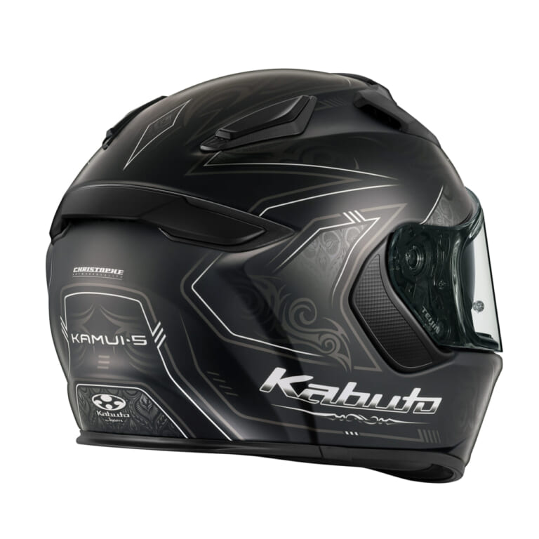 Kabuto KAMUI-5 NOTRA (FLAT BLACK)｜アンダー5万円で「涼しくて眩しくない」夏にぴったりなフルフェイス。Kabuto『KAMUI-5』の新グラフィックが6月発売へ