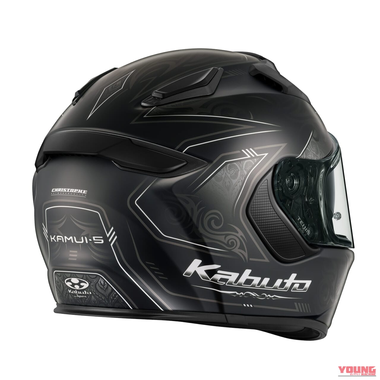 Kabuto KAMUI-5 NOTRA (FLAT BLACK)|アンダー5万円で「涼しくて眩しくない」夏にぴったりなフルフェイス。Kabuto『KAMUI-5』の新グラフィックが6月発売へ