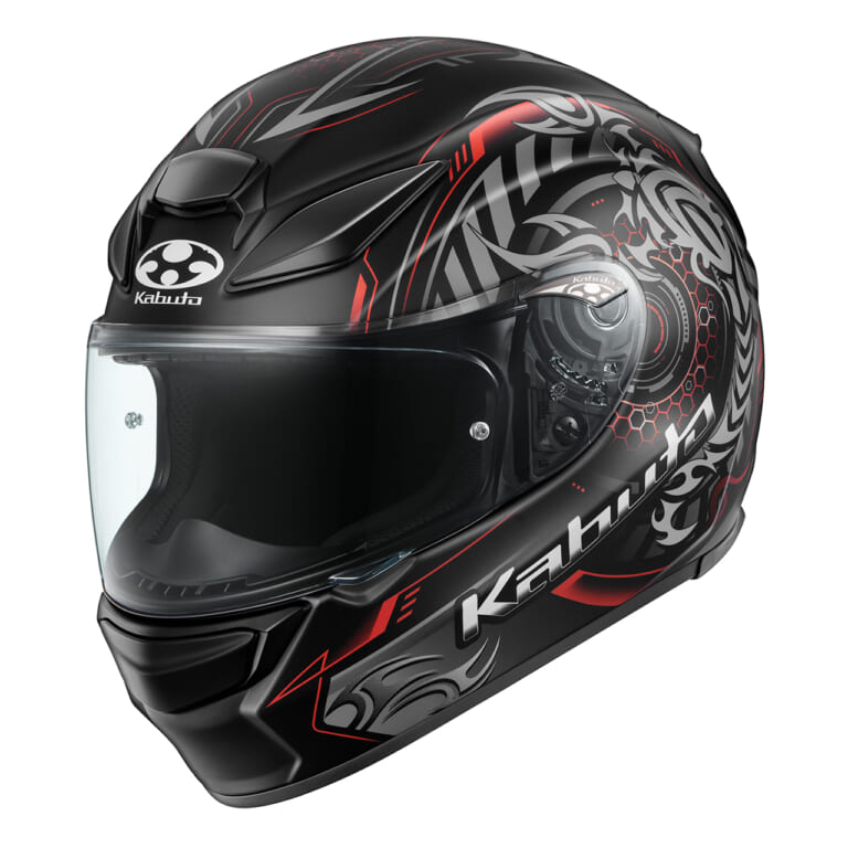 SHUMA SKALION Flat Black/Red｜「涼しさ30秒」のSHUMAにサソリ柄降臨！ Kabutoの新作ヘルメット『スカリオン』発売【4万円台の高コスパフルフェイス】