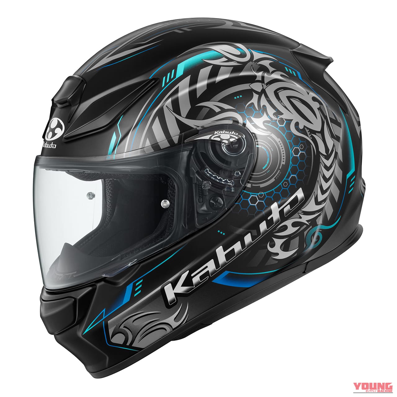 SHUMA SKALION Flat Black/Blue|「涼しさ30秒」のSHUMAにサソリ柄降臨! Kabutoの新作ヘルメット『スカリオン』発売【4万円台の高コスパフルフェイス】