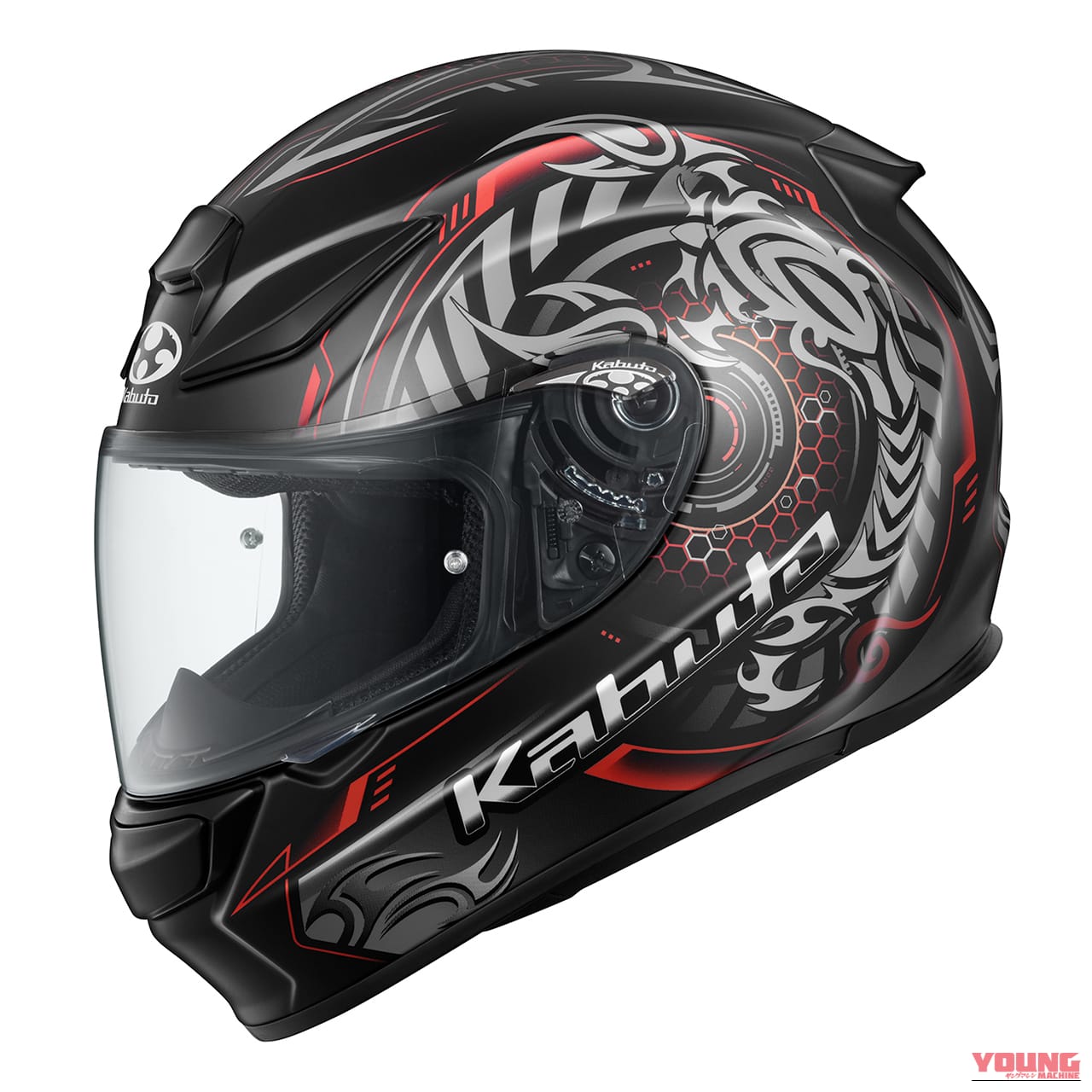 SHUMA SKALION Flat Black/Red｜「涼しさ30秒」のSHUMAにサソリ柄降臨！ Kabutoの新作ヘルメット『スカリオン』発売【4万円台の高コスパフルフェイス】