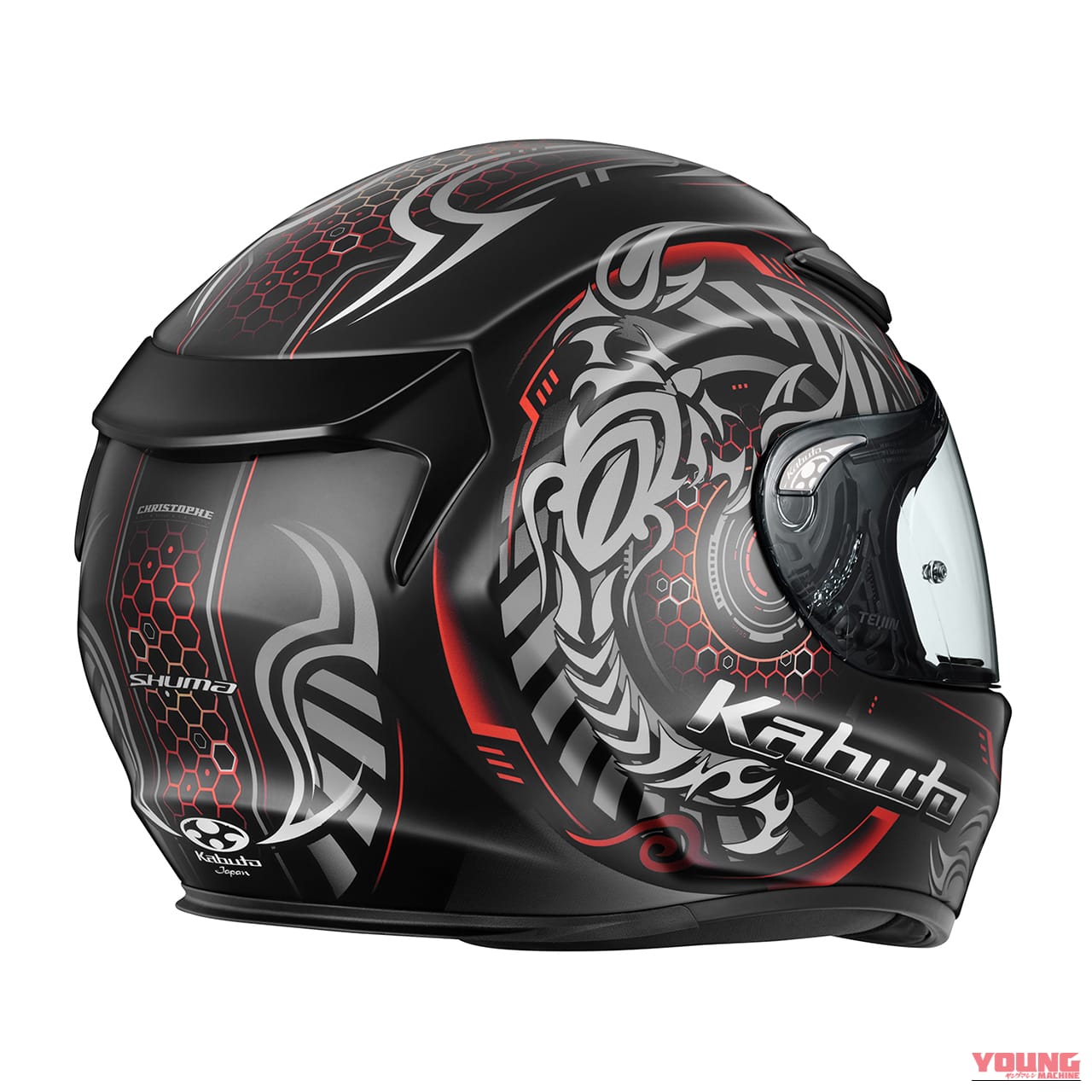 SHUMA SKALION Flat Black/Red|「涼しさ30秒」のSHUMAにサソリ柄降臨! Kabutoの新作ヘルメット『スカリオン』発売【4万円台の高コスパフルフェイス】