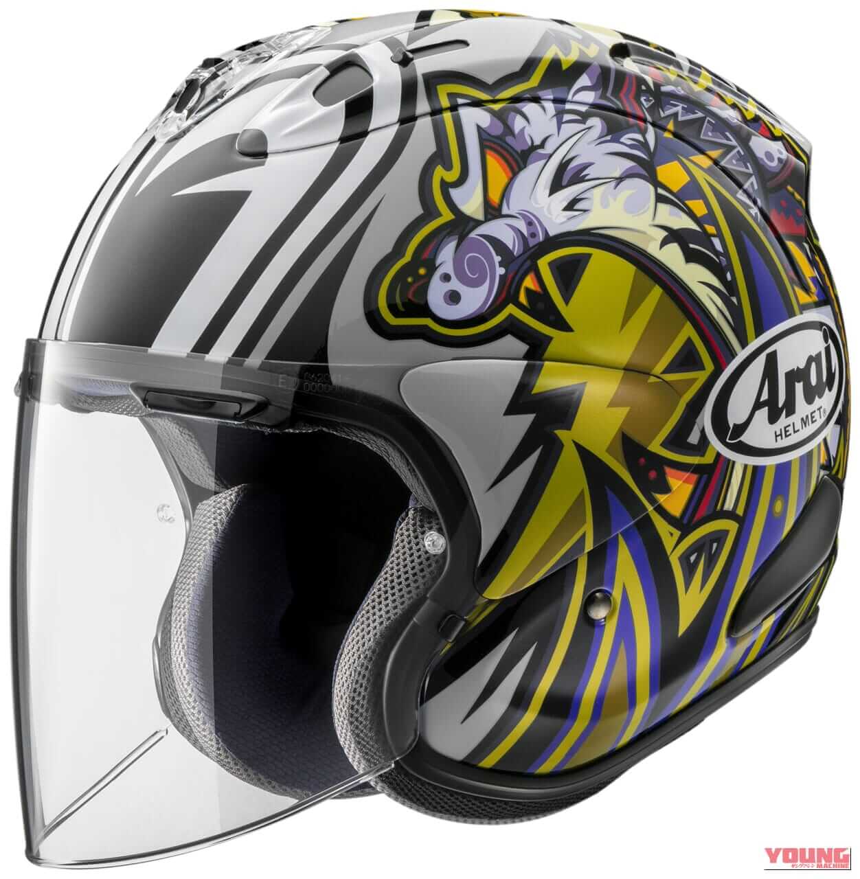 Arai VZ-RAM NAKASUGA4｜【今季引退】絶対王者・中須賀克行の“最新レプリカ”がVZ-RAMで登場！伝説の「目玉と虎」を街乗りでも