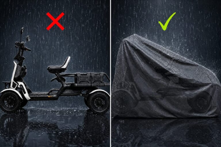 BLAZE E CARGO｜荷物を積んだままでもしっかり覆えて、車体へのフィット感を高める調整機能付き。雨風や紫外線を防ぐ”小さな軽トラ”専用フルカバーが登場【ブレイズ イーカーゴ】